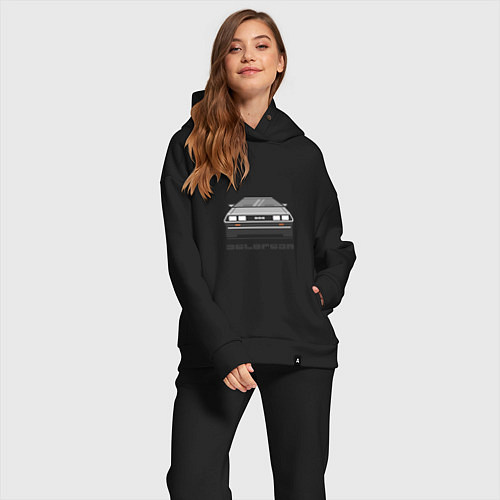 Женский костюм оверсайз DeLorean / Черный – фото 2