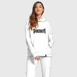 Женский костюм оверсайз Fortnite Logo, цвет: белый — фото 2
