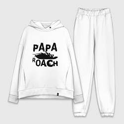Женский костюм оверсайз Papa Roach, цвет: белый