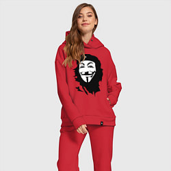 Женский костюм оверсайз Vendetta Chegevara, цвет: красный — фото 2