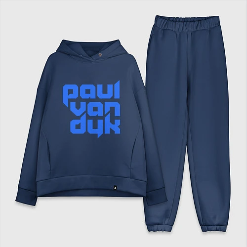 Женский костюм оверсайз Paul van Dyk: Filled / Тёмно-синий – фото 1