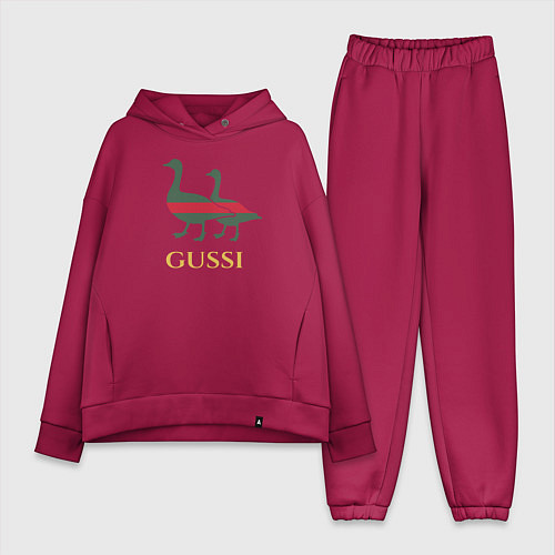 Женский костюм оверсайз GUSSI GG / Маджента – фото 1