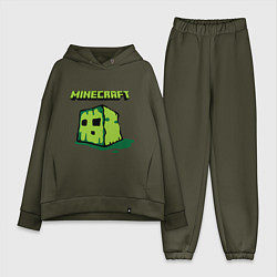 Женский костюм оверсайз Minecraft Creeper, цвет: хаки