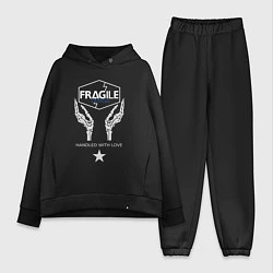 Женский костюм оверсайз Fragile Express, цвет: черный