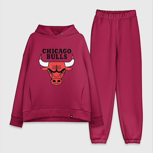 Женский костюм оверсайз Chicago Bulls / Маджента – фото 1
