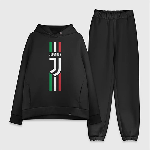 Женский костюм оверсайз FC Juventus: Italy / Черный – фото 1