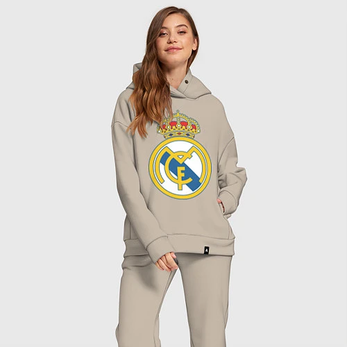 Женский костюм оверсайз Real Madrid FC / Миндальный – фото 2