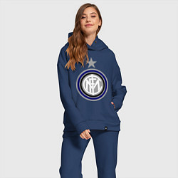 Женский костюм оверсайз Inter FC, цвет: тёмно-синий — фото 2