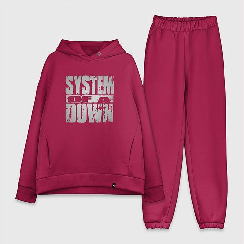 Женский костюм оверсайз System of a Down / Маджента – фото 1