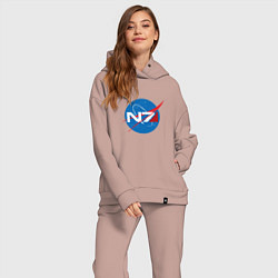 Женский костюм оверсайз NASA N7, цвет: пыльно-розовый — фото 2