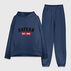 Женский костюм оверсайз FC Bayern Est. 1900, цвет: тёмно-синий