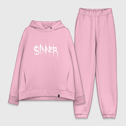Женский костюм оверсайз Real Sinner, цвет: светло-розовый