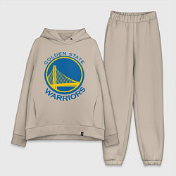 Женский костюм оверсайз Golden state Warriors, цвет: миндальный