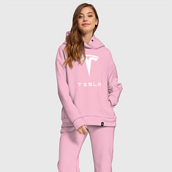 Женский костюм оверсайз TESLA Mobile, цвет: светло-розовый — фото 2