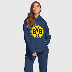 Женский костюм оверсайз BVB 09, цвет: тёмно-синий — фото 2