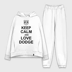 Женский костюм оверсайз Keep Calm & Love Dodge, цвет: белый