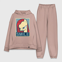 Женский костюм оверсайз MLP: Smile, цвет: пыльно-розовый