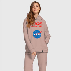Женский костюм оверсайз Nasa Mars mission, цвет: пыльно-розовый — фото 2
