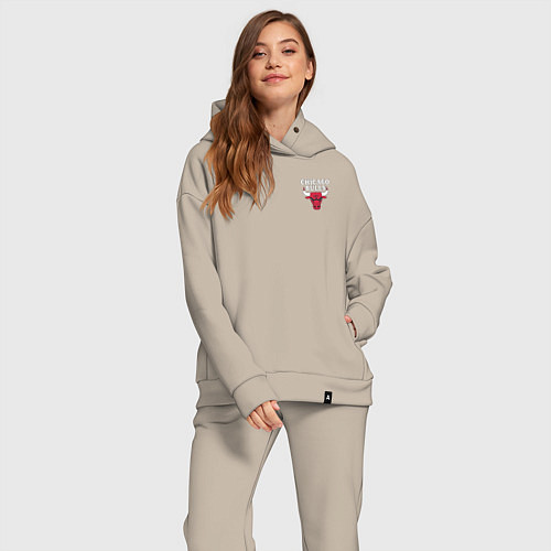 Женский костюм оверсайз CHICAGO BULLS / Миндальный – фото 2