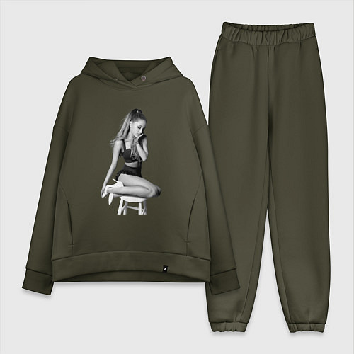 Женский костюм оверсайз ARIANA GRANDE / Хаки – фото 1