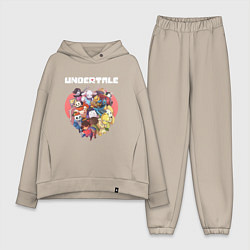 Женский костюм оверсайз UNDERTALE, цвет: миндальный