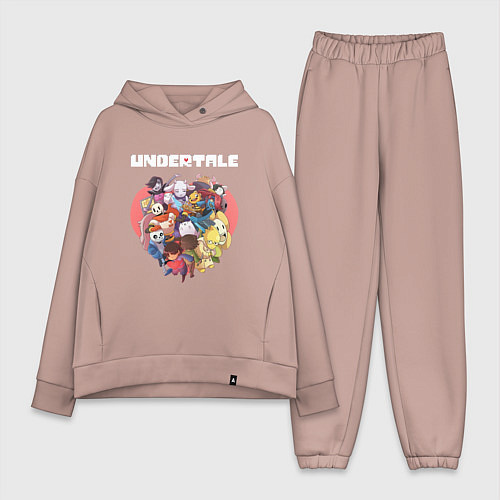 Женский костюм оверсайз UNDERTALE / Пыльно-розовый – фото 1