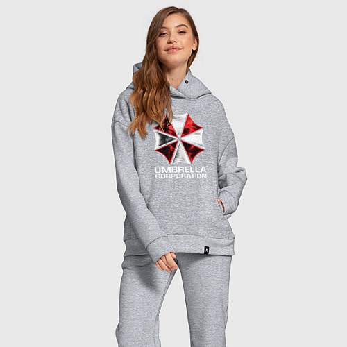 Женский костюм оверсайз UMBRELLA CORP / Меланж – фото 2