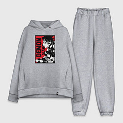 Женский костюм оверсайз KIMETSU NO YAIBA, цвет: меланж