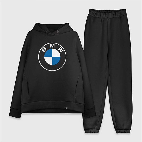 Женский костюм оверсайз BMW LOGO 2020 / Черный – фото 1