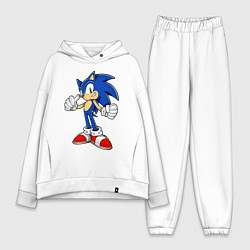 Женский костюм оверсайз Sonic, цвет: белый