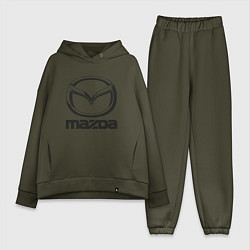 Женский костюм оверсайз MAZDA LOGO, цвет: хаки