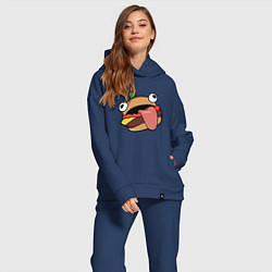 Женский костюм оверсайз Fortnite Burger, цвет: тёмно-синий — фото 2