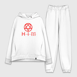 Женский костюм оверсайз HIM LOGO RED