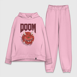 Женский костюм оверсайз DOOM, цвет: светло-розовый