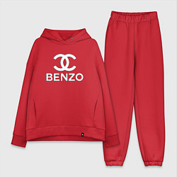 Женский костюм оверсайз BBT BENZO GANG, цвет: красный
