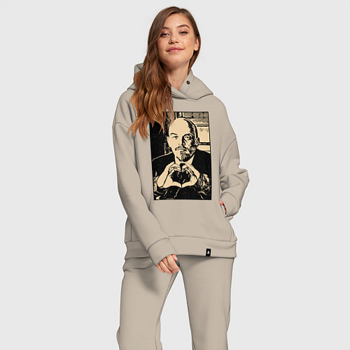 Женский костюм оверсайз Ленин Oko / Миндальный – фото 2