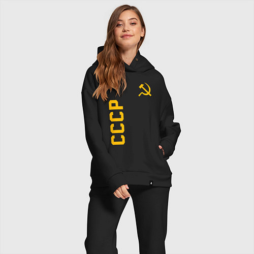 Женский костюм оверсайз СССР / Черный – фото 2