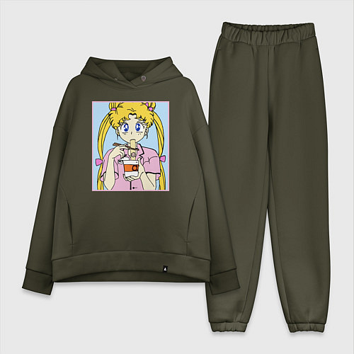 Женский костюм оверсайз Sailor Moon Usagi Tsukino / Хаки – фото 1
