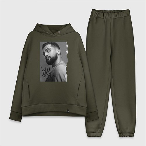 Женский костюм оверсайз Jony / Хаки – фото 1