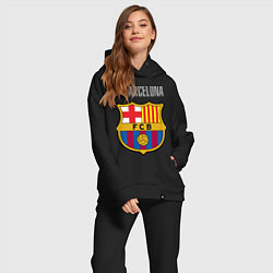 Женский костюм оверсайз Barcelona FC, цвет: черный — фото 2