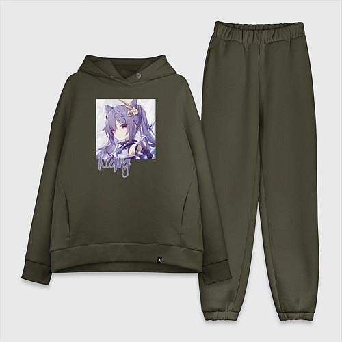 Женский костюм оверсайз Genshin Impact / Хаки – фото 1