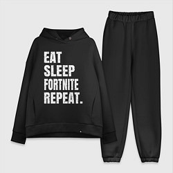 Женский костюм оверсайз EAT SLEEP FORTNITE REPEAT