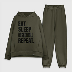 Женский костюм оверсайз EAT SLEEP BASKETBALL REPEAT