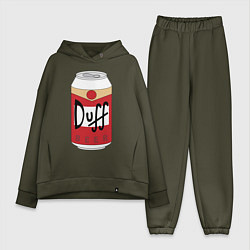 Женский костюм оверсайз Duff Beer, цвет: хаки