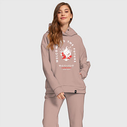 Женский костюм оверсайз SAMURAI Cyberpunk 2077, цвет: пыльно-розовый — фото 2