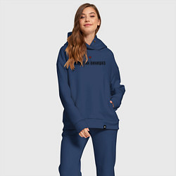 Женский костюм оверсайз Капитан винишко, цвет: тёмно-синий — фото 2