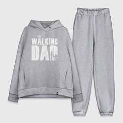 Женский костюм оверсайз Лучший папа, цвет: меланж