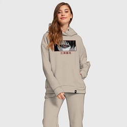 Женский костюм оверсайз Глаз Гуля, цвет: миндальный — фото 2