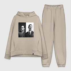 Женский костюм оверсайз Tom hardy, цвет: миндальный