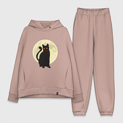 Женский костюм оверсайз Moon Cat, цвет: пыльно-розовый